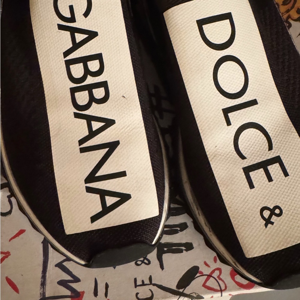 Dolce & Gabbana Black and White Logo Runners